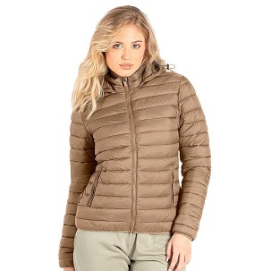 LIBERTY JACKET WOMEN, light padded jacket with hood, light brown