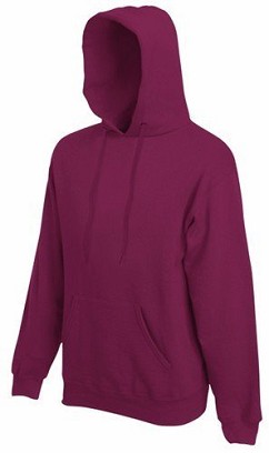 Fruit of the Loom, Classic Hooded Sweat, Men's Hooded Sweatshirt, Burgundy, XL