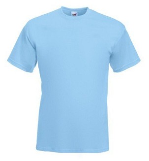 Fruit of the Loom, Super Premium, muška pamučna majica kratkih rukava, nebesko plava, XL