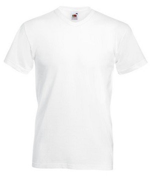 Fruit of the Loom, Valueweight, muška pamučna majica kratkih rukava i V izrezom, bela, 2XL