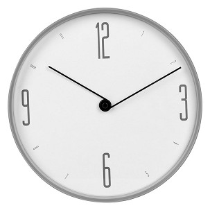 LUNA, wall clock, gray