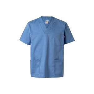 VL ILLAPA. Twill tunic (190g/m²) with short sleeves, in polyester (65%) and cotton (35%)