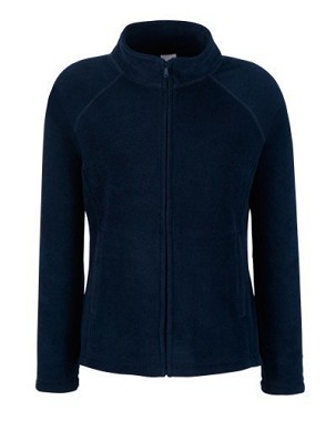 Fruit of the Loom, Ladies Full Zip Fleece, dark navy, women's polar fleece sweatshirt, L