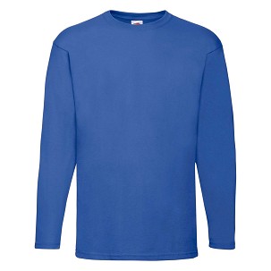 Fruit of the Loom, Valueweight, muška pamučna majica dugih rukava, royal plava, 3XL