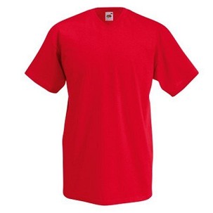 Fruit of the Loom, Valueweight, Men's Cotton T-shirt and V-neck, Red, XL