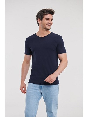 Russell,Men´s Pure Organic V-⁠Neck T
