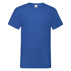 Fruit of the Loom, Valueweight, men's cotton T-shirt and V neckline, royal blue, L