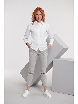 RUSSELL EASY CARE OXFORD Women's Long Sleeve Shirt