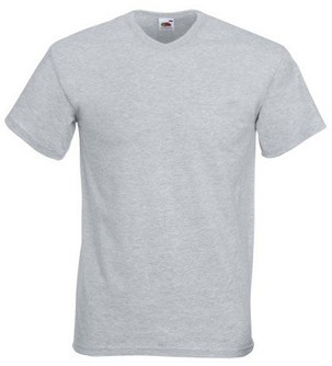 Fruit of the Loom, Valueweight, Men's Cotton Short Sleeve T-shirt and V-neck, Ash Gray, S