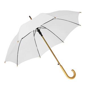 CLASSIC RPET, umbrella with carmatic opening, white