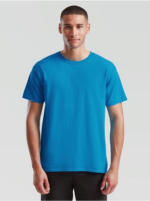 Fruit of the Loom, Iconic Ringspun Premium T, men's short-sleeve T-shirt, Azure blue,2XL