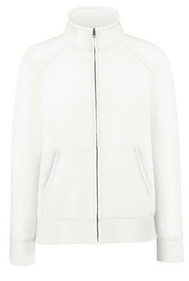 Fruit of the Loom, Ladies Premium Sweat Jacket, women's sweatshirt, white, S