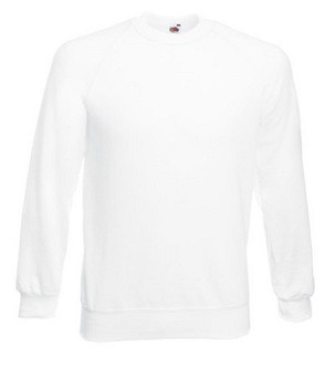 Fruit of the Loom, Classic Raglan Sweat, klasični muški duks, bela, XL