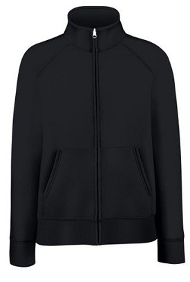 Fruit of the Loom, Ladies Premium Sweat Jacket, ženski duks sa cibzarom, crna, S