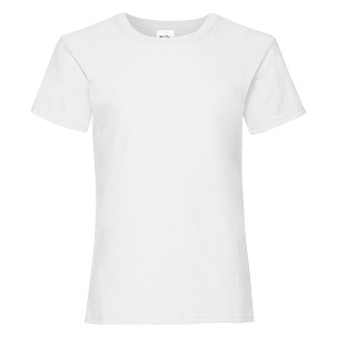 Fruit of the Loom, Valueweigtht Women's Children's T-shirt, White, 7-8 p.m.
