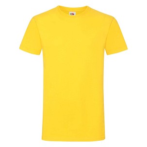 Fruit of the Loom, Sofspun, men's T-shirt, yellow, L