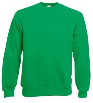 Fruit of the Loom, Classic Raglan Sweat, klasični muški duks, kelly zelena, M