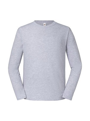 Fruit of the loom, ICONIC 195 RINGSPUN PREMIUM LONG SLEEVE T majica dugih rukava, pepeljasto siva L