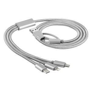 FLET 6IN1, usb kabl za punjenje 6 u 1, sivi