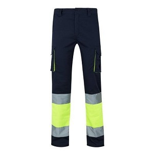 VL ZEUS. Two-tone, multi-pocket stretch trousers (240g/m²), in cotton (46%), EME (38%) and polyester (16%)