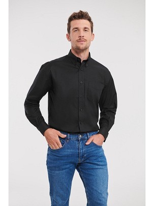 RUSSELL EASY CARE OXFORD men's LS ECare Oxfrd shirt, long sleeve shirt