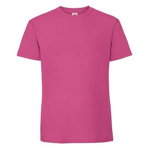 Fruit of the Loom, Iconic Ringspun Premium T, men's T-shirt, fuchsia, M