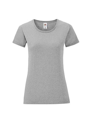 Fruit of the Loom, LADIES ICONIC 150T, ženska pamučna majica, srednje sive, S