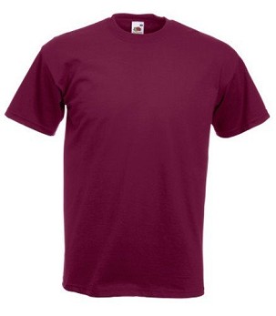 Fruit of the Loom, Super Premium, muška pamučna majica kratkih rukava,burgundi, 3XL