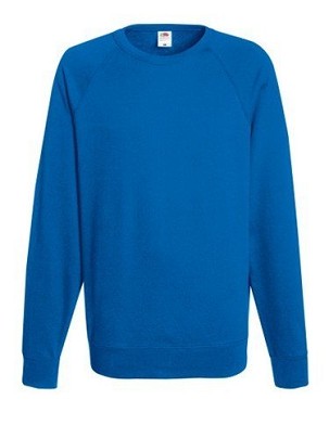 Fruit of the Loom, Lightweight Raglan Sweat, muški klasični duks, royal plava, S