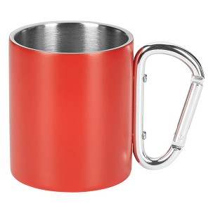 HIKE MATT, metal mug, 200 ml, red