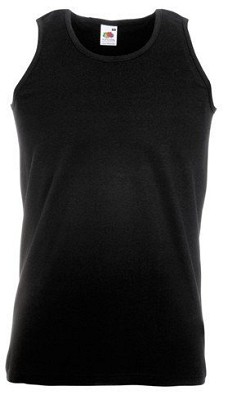 Fruit of the Loom, Valueweight Athletic West, muška pamučna majica na bretele, crna, M