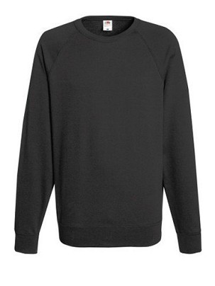 Fruit of the Loom, Lightweight Raglan Sweat, Men's Classic Hoodie, Light Graphite, S