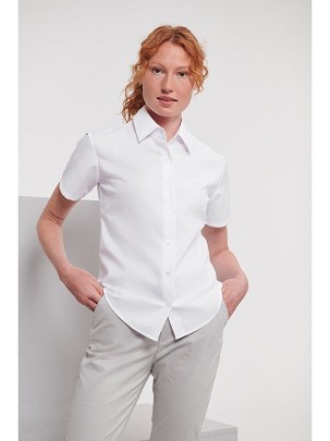 RUSSELL EASY CARE OXFORD Women's Short Sleeve Shirt