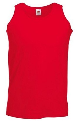 Fruit of the Loom, Valueweight Athletic West, muška pamučna majica na bretele, crvena, XL