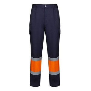 VL ARTEMIS. Two-tone trousers, in twill (190g/m²), cotton (20%) and polyester (80%)