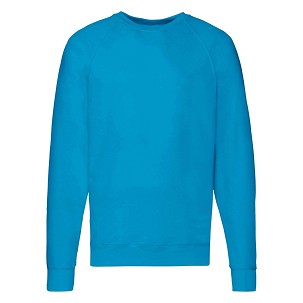 Fruit of the Loom, Lightweight Raglan Sweat, Men's Classic Hoodie, Azure Blue, M