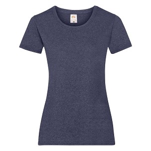 Fruit of the Loom, Valueweight, Women's Cotton Short Sleeve T-shirt, Heather Navy, M