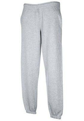Fruit Of The Loom, Classic Elasticated Cuff Jog Pants, trenerka sa ranflom na nogavicama,pepeljasto siva ,S