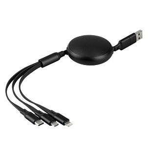 KEPLER 6IN1, usb type-c kabl za punjenje i prenos podataka, 6 u 1, 60w, crni