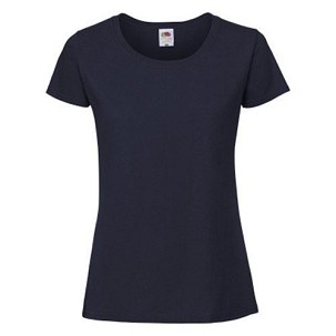 Fruit of the Loom, Ladies Iconic Ringspun Premium T, ženska majica kratkih rukava, tamno teget, XS