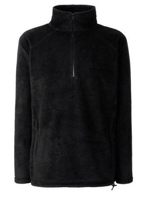 Fruit of the Loom, Half Zip Fleece, muški duks na polu-zakopčavanje,crna , L