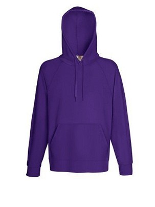 Fruit of the Loom, Lightweight Hooded Sweat, muški duks sa kapuljačom, ljubičasta, S