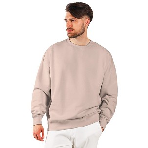 BIG, unisex crew neck organic cotton sweatshirt, 300 g/m2, light brown