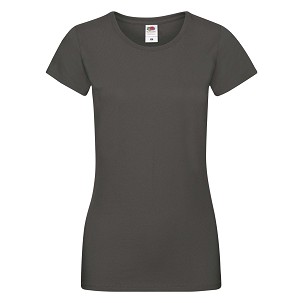 Fruit of the Loom, Ladies Sofspun, women's T-shirt, light graphite, L