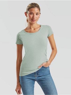 Fruit of the Loom, Ladies Iconic Ringspun Premium T, ženska majica kratkih rukava, pastelno zelena, L
