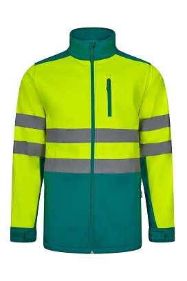 VL HESTIA. Two-tone soft shell jacket (280g/m²), in polyester (96%) and elastane (4%)