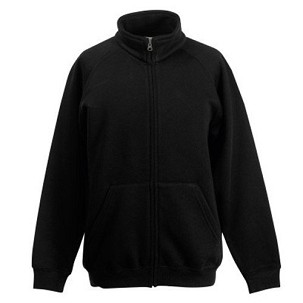 Fruit of the Loom, Kids Classic Sweat Jacket, dečija dukserica na zakopčavanje, crna, 3-4