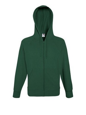Fruit of the Loom, Lightweight Hooded Sweat Jacket, muški duks sa kapuljačom, tamno zelena , S