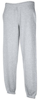 Fruit of the Loom, Premium Elasticated Cuff Jog Pants, premium trenerka sa ranflom, ,pepeljasto siva