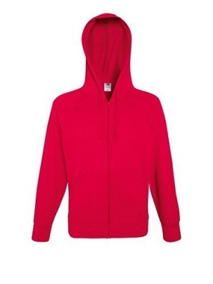 Fruit of the Loom, Lightweight Hooded Sweat Jacket, muški duks sa kapuljačom, crvena, XL
